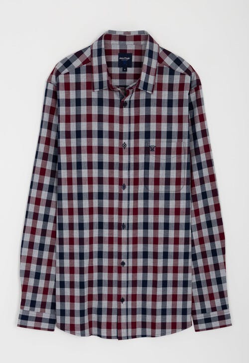 Pure Cotton Long Sleeve Melange Check Shirt 