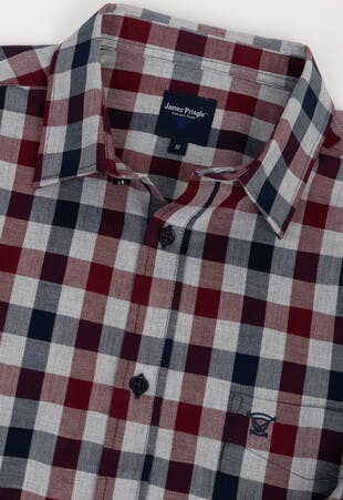 Pure Cotton Long Sleeve Melange Check Shirt 