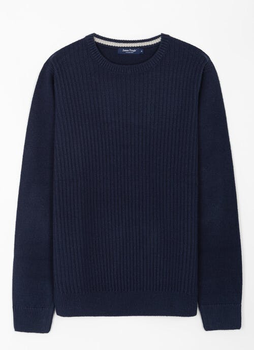 Easy Care Textured Crew Neck Jumper