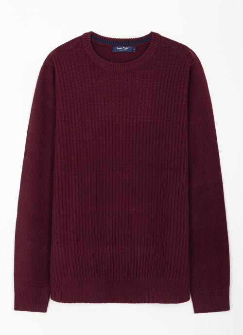 Easy Care Textured Crew Neck Jumper