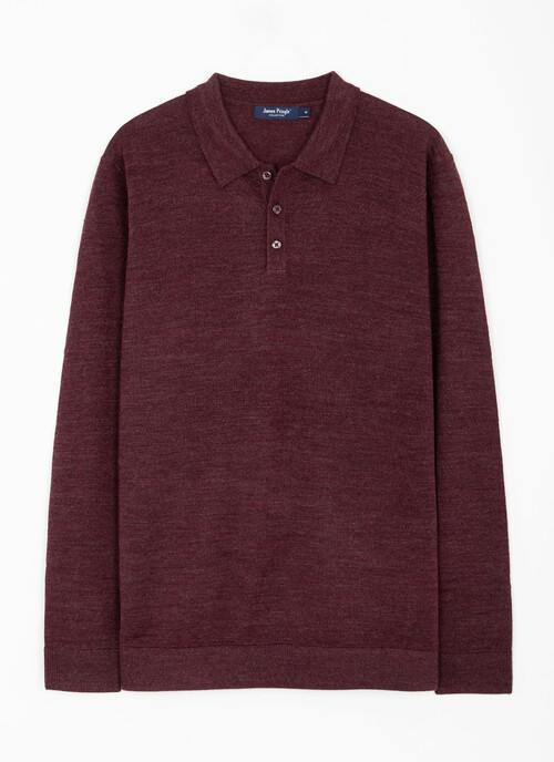 Merino Blend Knitted Polo