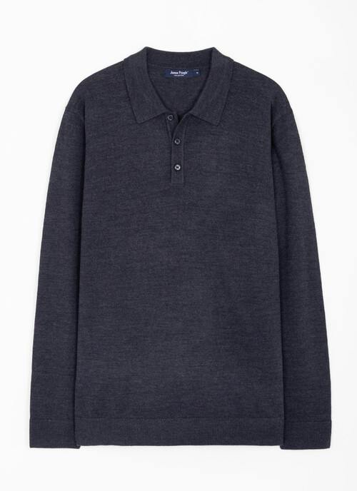 Merino Blend Knitted Polo