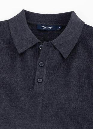 Merino Blend Knitted Polo