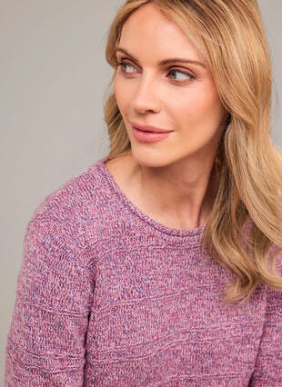 Pure Cotton Multi Colour Crew Neck Jumper