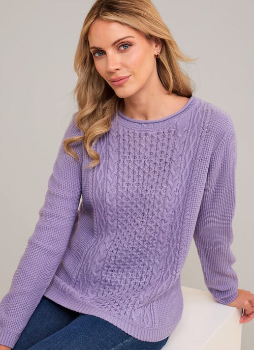 Textured Crew Neck Jumper