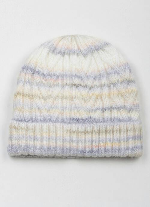 Fur Lined Knit Cable Space Dye Hat