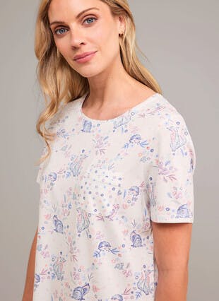 Pure Cotton Printed Nightdress