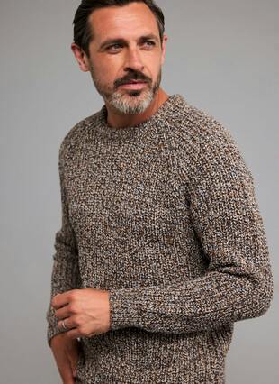 Crew Neck Fisherman Rib Jumper
