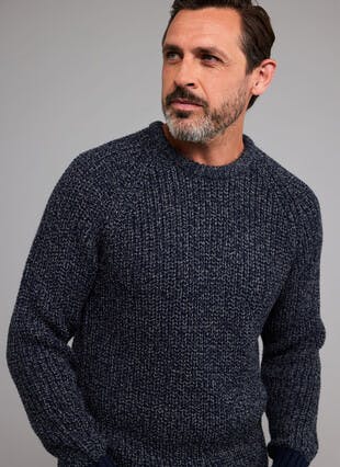 Crew Neck Fisherman Rib Jumper
