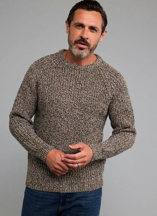 Crew Neck Fisherman Rib Jumper