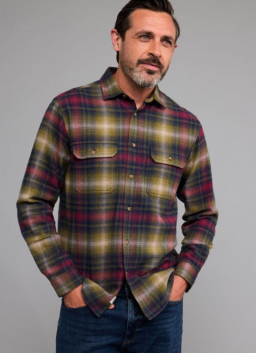 Pure Cotton Long Sleeved Double Pocket Shirt