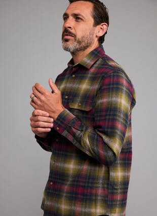 Pure Cotton Long Sleeved Double Pocket Shirt