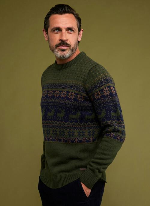 Stag Fairisle Crew Neck Jumper