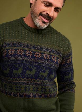 Stag Fairisle Crew Neck Jumper