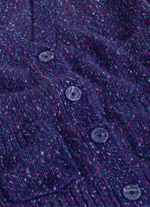 Tweedy Nep V Neck Cardigan