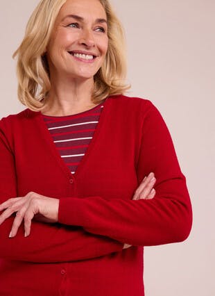 Pure Merino Wool V Neck Cardigan