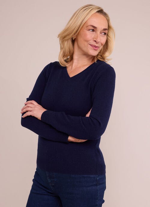 Pure Merino Wool V Neck Jumper
