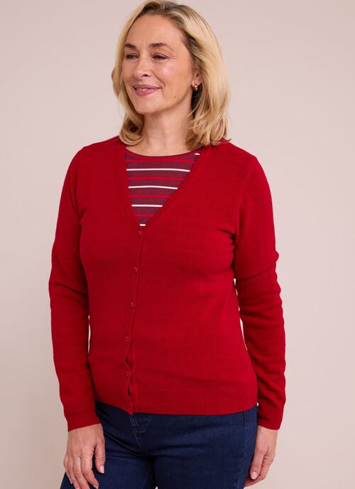 Pure Merino Wool V Neck Cardigan