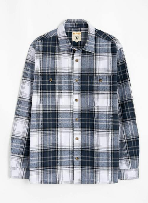 Brushed Flannel Warm Handle Long Sleeved Overshirt