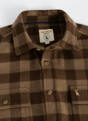 Brushed Flannel Long Sleeved Overshirt