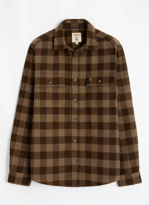 Brushed Flannel Long Sleeved Overshirt