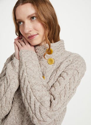 Supersoft Merino Asymmetrical Multi Cable Cardigan