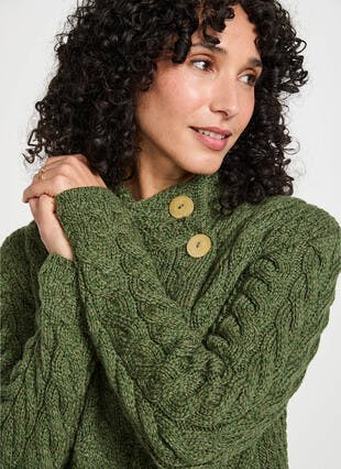Supersoft Merino Asymmetrical Multi Cable Cardigan