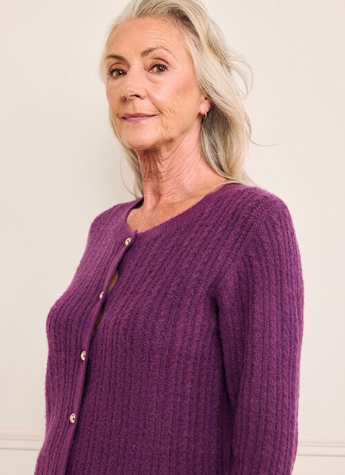 Pointelle Knit Cardigan
