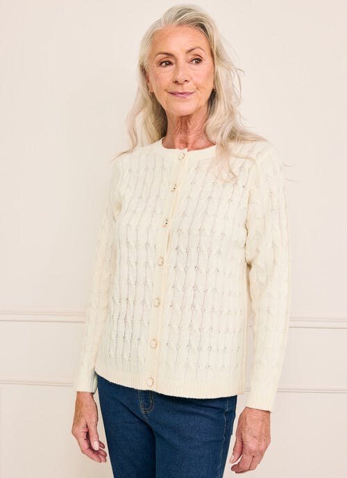 Soft Touch Cable Knit Cardigan