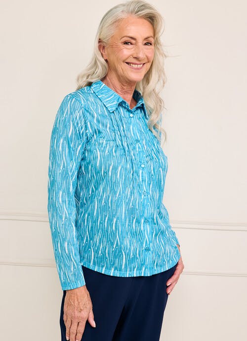 Easy Care Pin Tuck Blouse