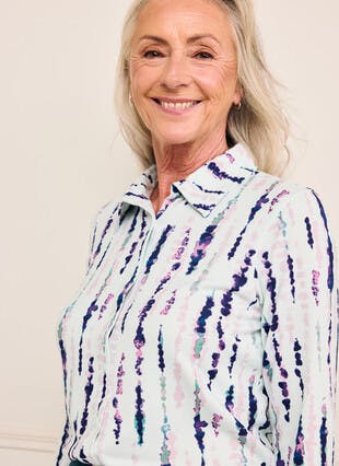 Warm Touch Jersey Print Blouse