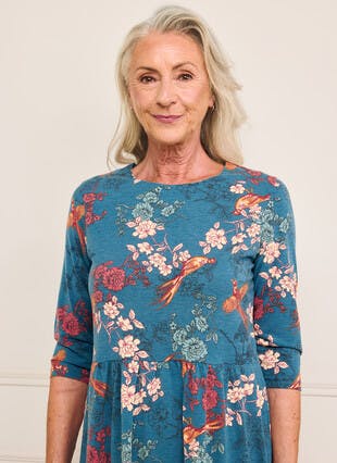 Soft Touch Printed Midi Dress