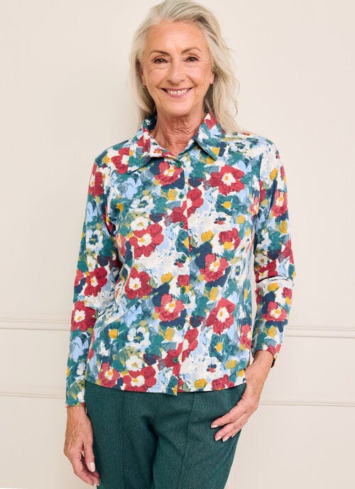 Soft Touch Jersey Print Blouse