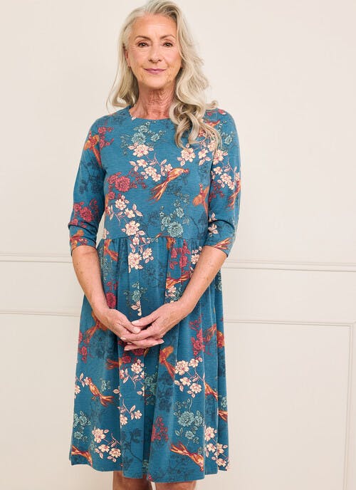 Soft Touch Printed Midi Dress