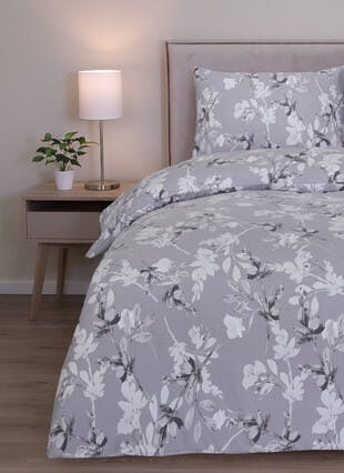 Floral Print Cosy Soft Touch Blue Duvet Set