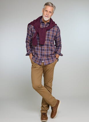 Regular Fit Cotton Chino Trousers