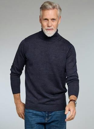 Merino Blend Roll Neck Jumper
