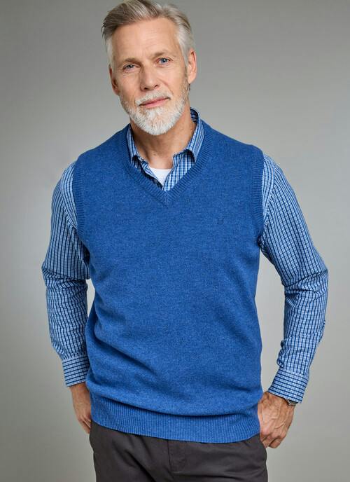 Pure Lambswool V Neck Sleeveless Jumper