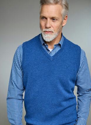 Pure Lambswool V Neck Sleeveless Jumper