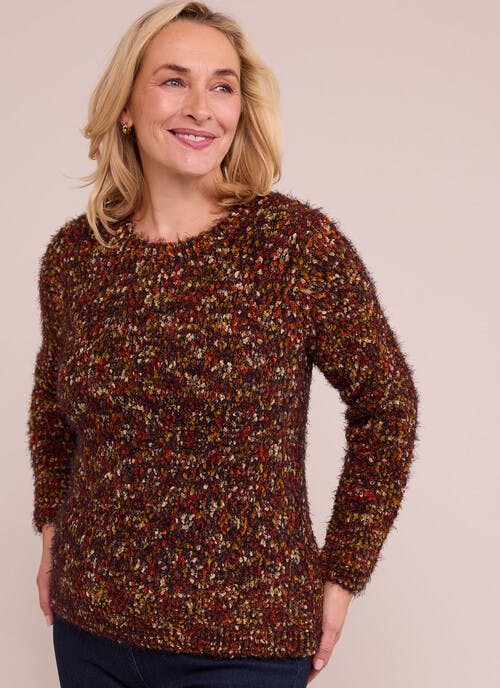 Bobble Knit Crew Neck Jumper