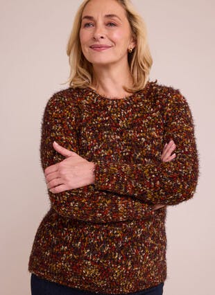 Bobble Knit Crew Neck Jumper