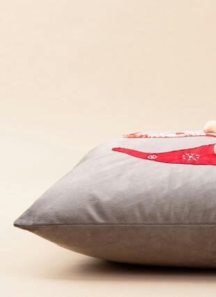 Gonks Applique Grey Cushion