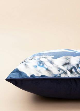 Gonk Printed Velvet Navy Cushion