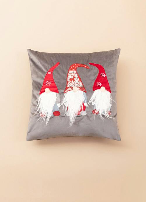 Gonks Applique Grey Cushion
