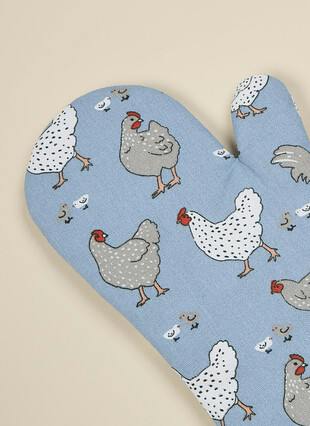 Chicken Printed Cotton Single Oven Glove