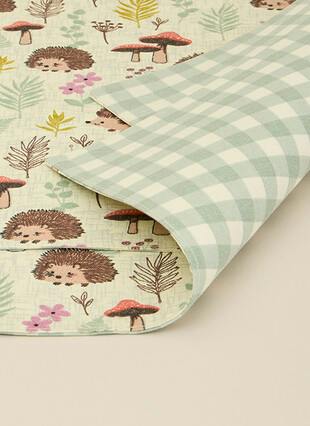Hedgehog Printed Cotton 2-Pack Placemats