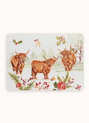 Highland Cows Set of 4 Placemats
