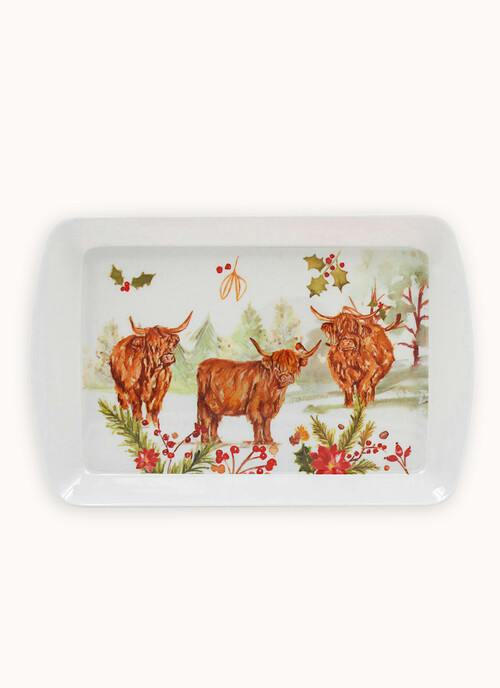 Highland Cows Small Melamine Tray