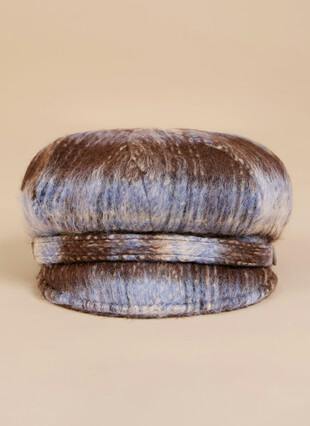 Blue Coco Tweed Newsboy Hat