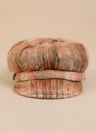 Rust Coco Tweed Newsboy Hat